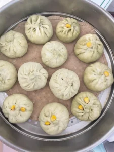 Cabbage, Pork & Corn Steamed Buns