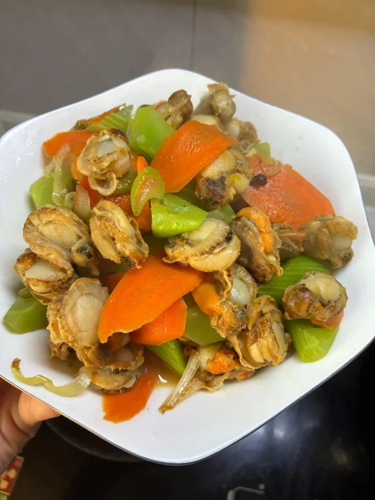 Stir-fried Scallop with Celtuce