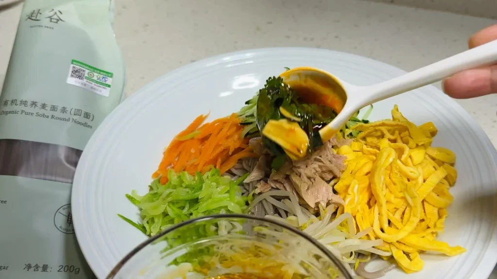 Quick Low-Calorie Tuna Cold Noodles (No Hot Oil Version)