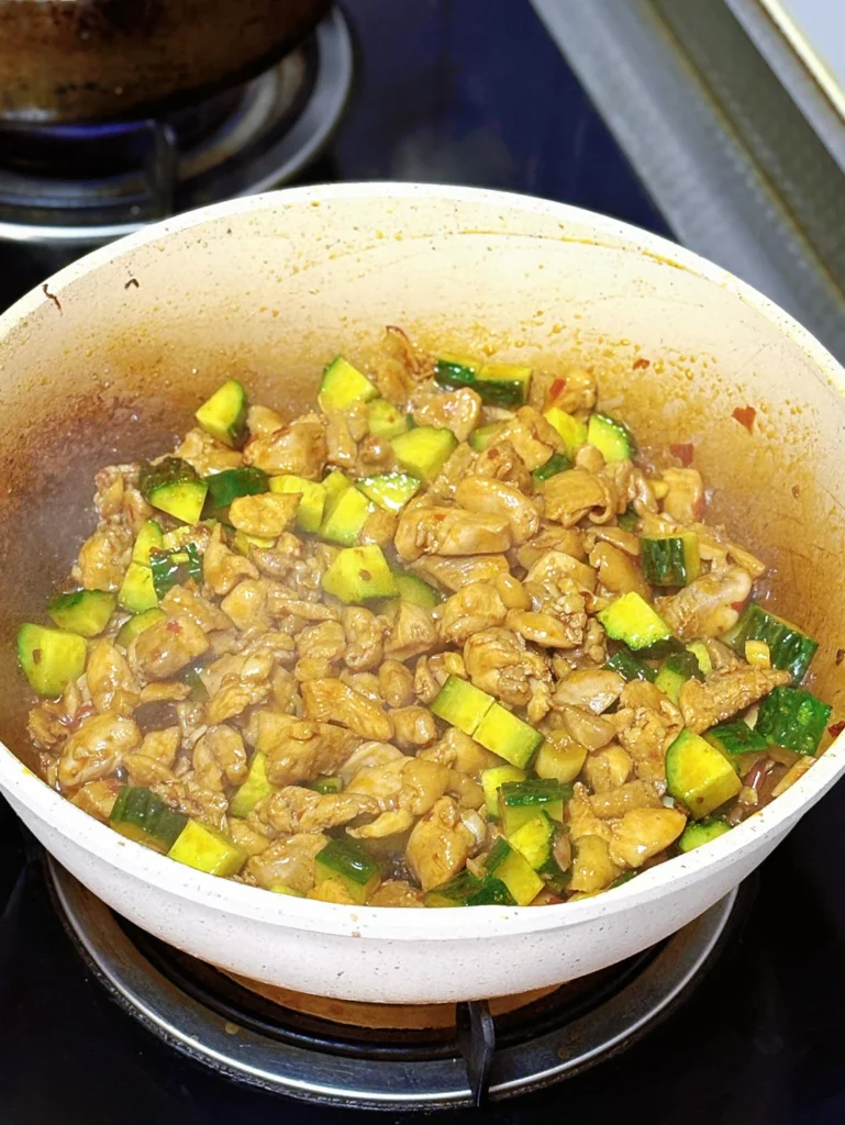 Tender Homestyle Stir-fried Chicken with Cucumber