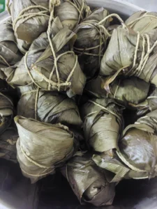 Chicken and Sausage Zongzi (Sticky Rice Dumplings)