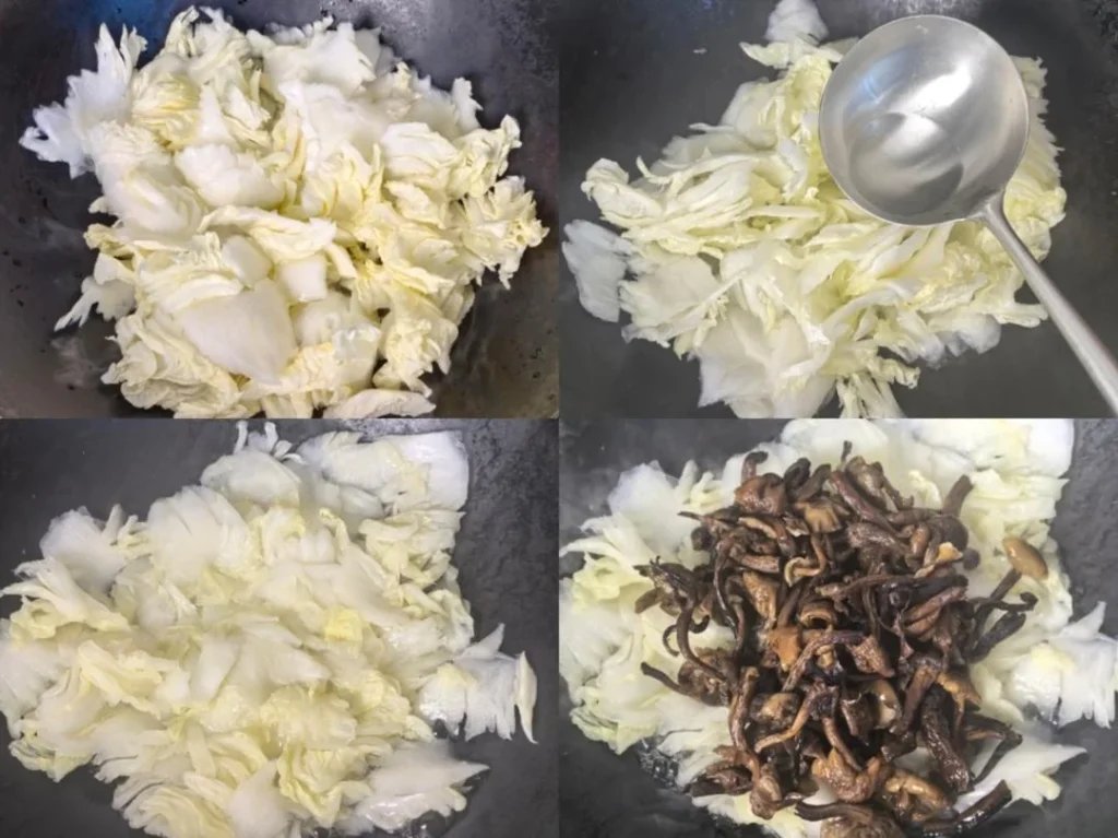 Stir-fried Hazelnut Mushrooms with Napa Cabbage – A Northeast Chinese Home Classic
