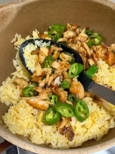Spicy Salmon Fried Rice