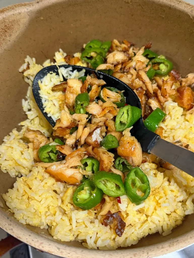 Spicy Salmon Fried Rice