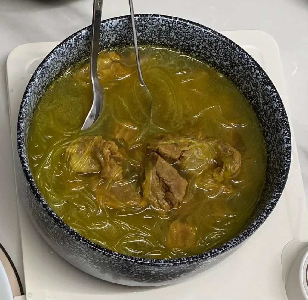 Curry Beef Glass Noodle Soup