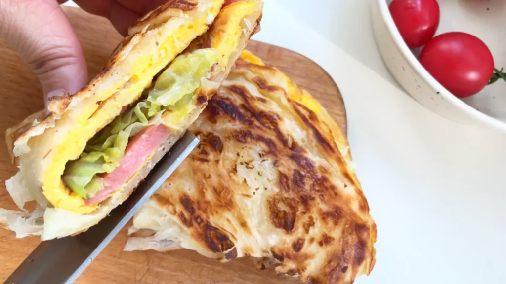 Quick Breakfast: Scallion Pancake Sandwich