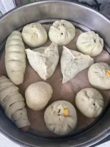 Cabbage, Pork & Corn Steamed Buns