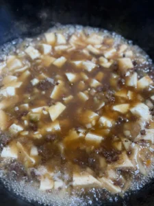 Spicy Kimchi Beef with Silken Tofu