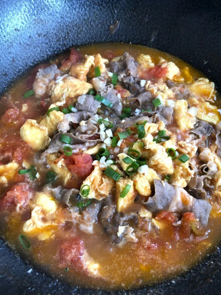 Quick Tomato, Egg & Beef Brisket