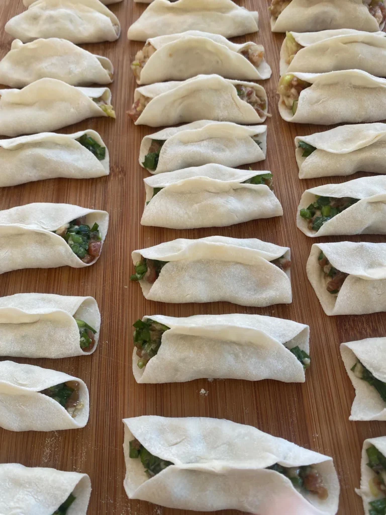 Chive and Pork & Scallion and Pork Potstickers