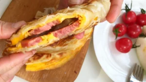 Quick Breakfast: Scallion Pancake Sandwich