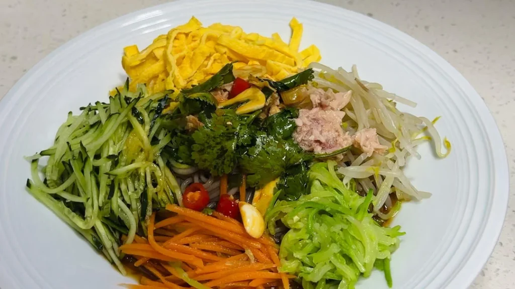 Quick Low-Calorie Tuna Cold Noodles (No Hot Oil Version)