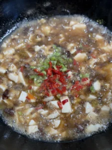 Spicy Kimchi Beef with Silken Tofu
