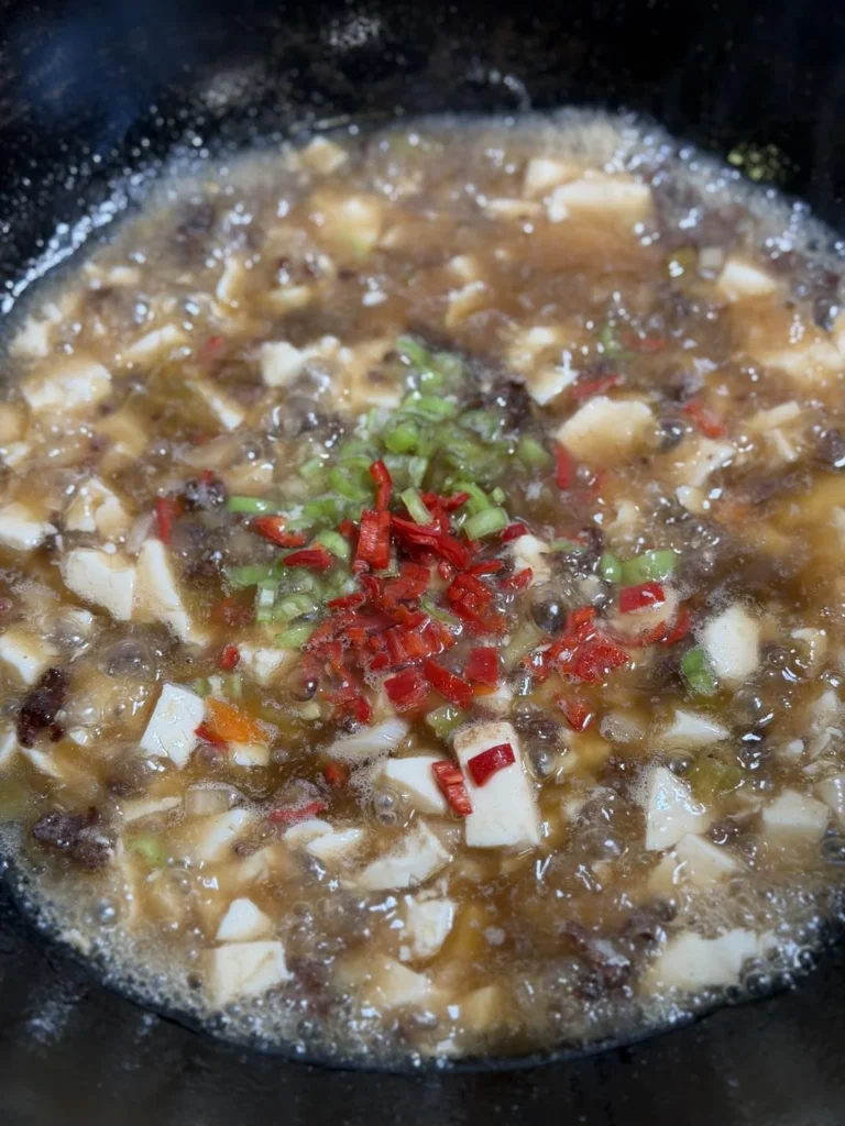 Spicy Kimchi Beef with Silken Tofu