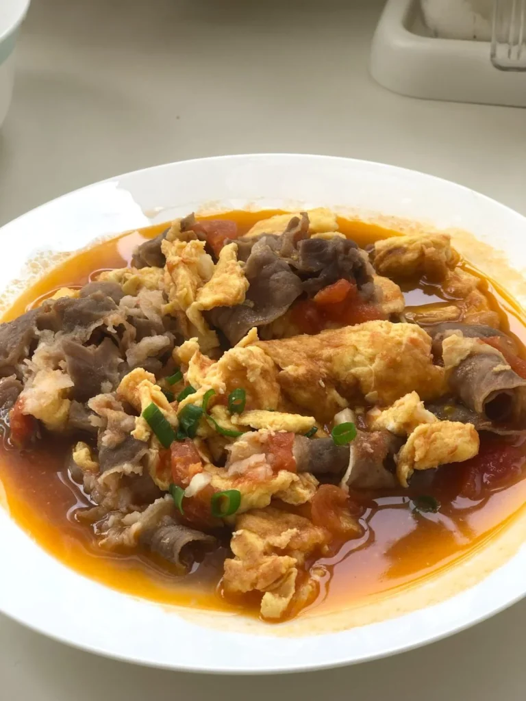 Quick Tomato, Egg & Beef Brisket