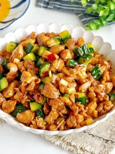 Tender Homestyle Stir-fried Chicken with Cucumber