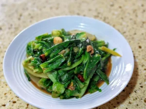 Shrimp Paste Stir-fried Romaine Lettuce