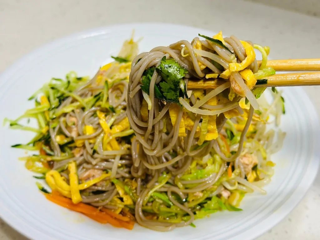 Quick Low-Calorie Tuna Cold Noodles (No Hot Oil Version)