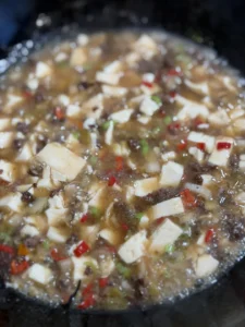 Spicy Kimchi Beef with Silken Tofu