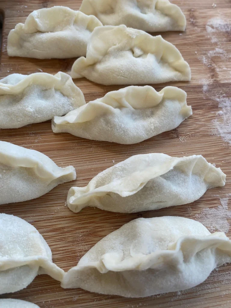 Chive and Pork & Scallion and Pork Potstickers