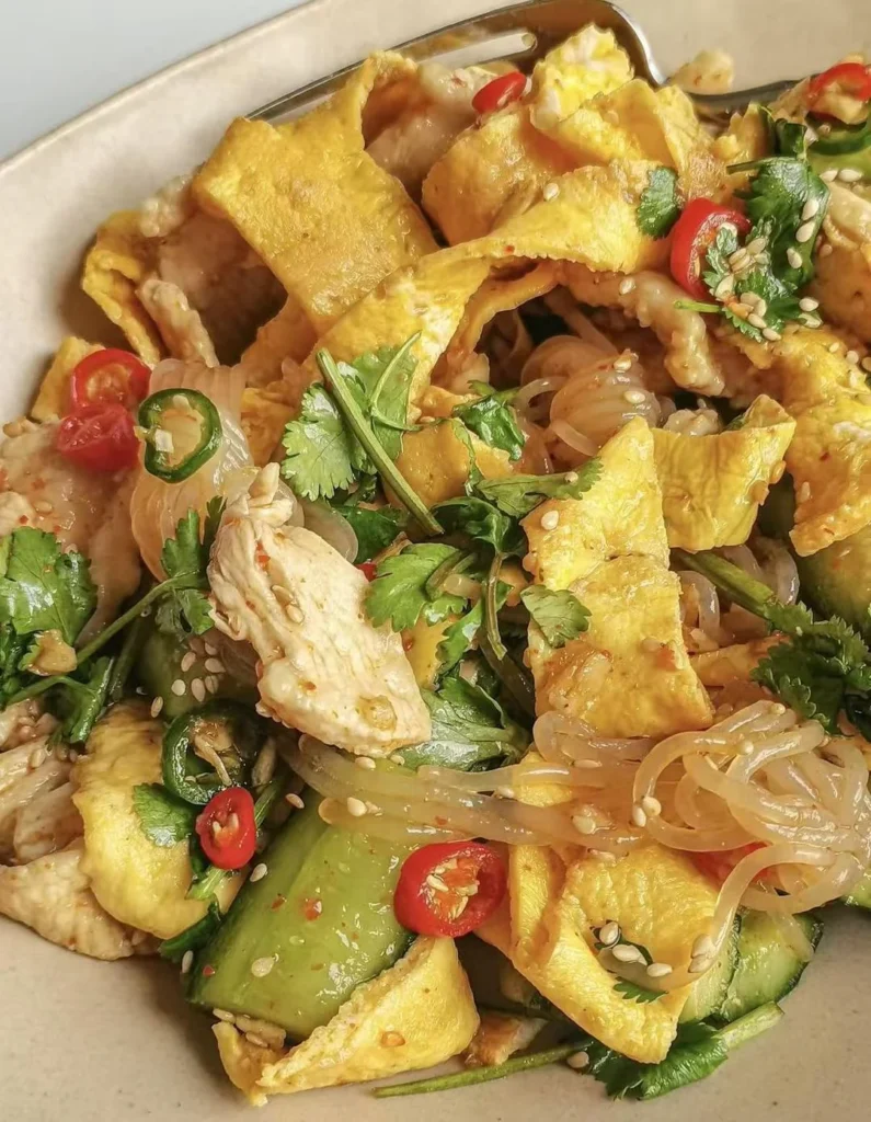 Spicy Tangy Konjac and Chicken Salad