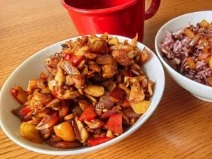 Chopped Salmon Stir-Fry