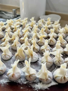 Scallion Pork Wonton Filling with Hot Oil
