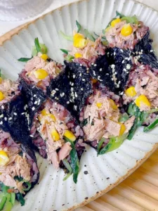 Low-Calorie Refreshing Tuna Seaweed Rice Bites