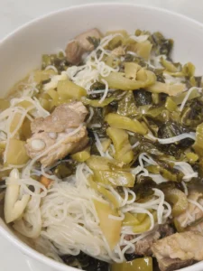 Classic Braised Pork Ribs with Pickled Mustard Greens and Glass Noodles
